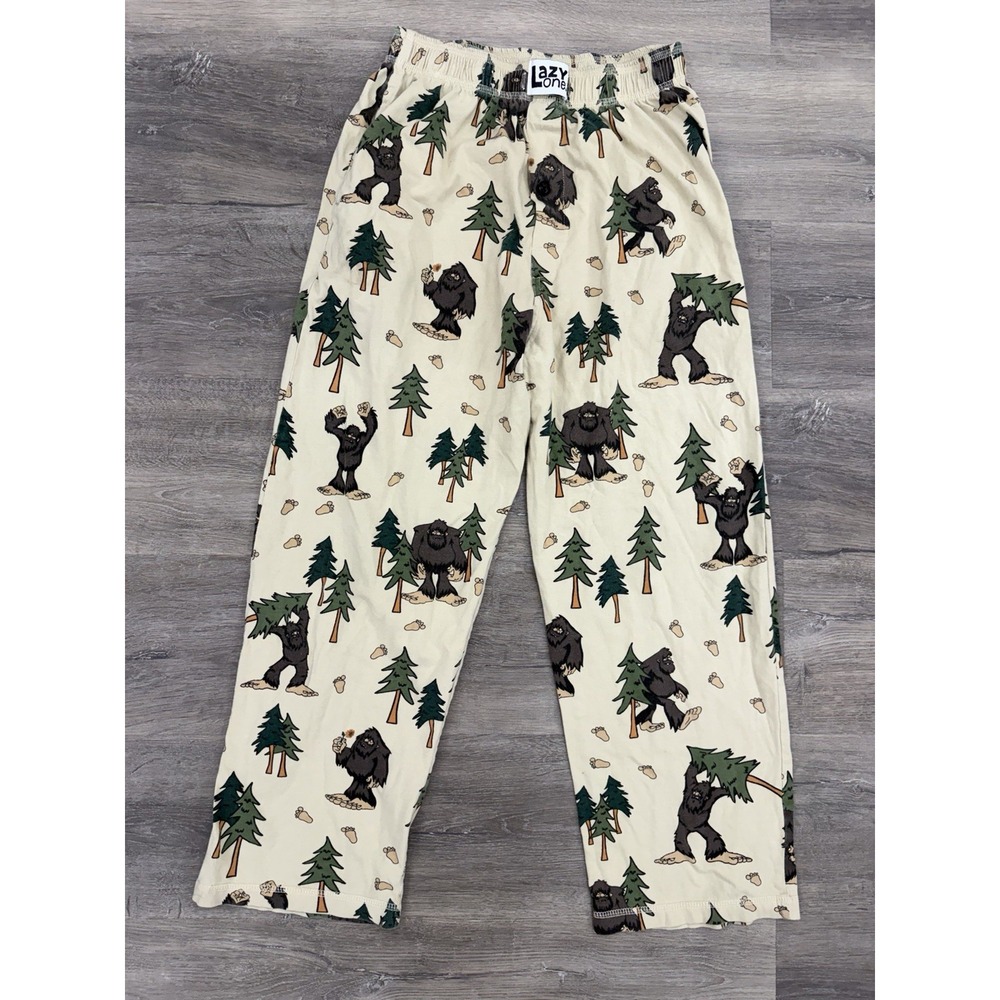 Lazy One Sasquatch Pajama Lounge Pants Unisex Size Small
